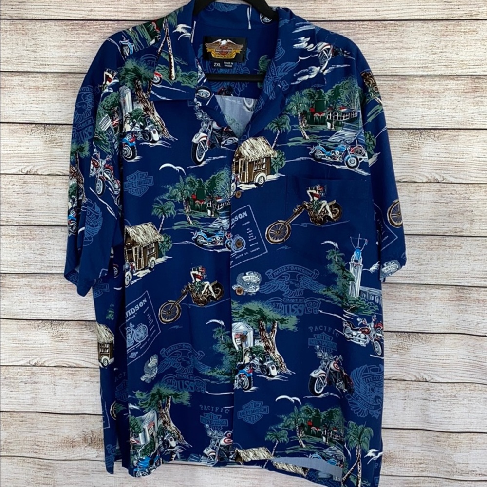 Men’s Harley Davidson Hawaiian Shirt 2XL